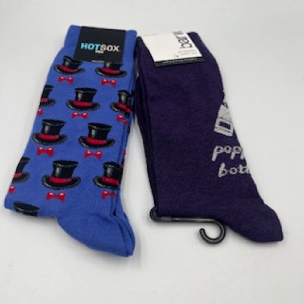 Hot Socks Party Crew Socks Casual / Dress Socks Mens‎ Size 10-13 NWT
